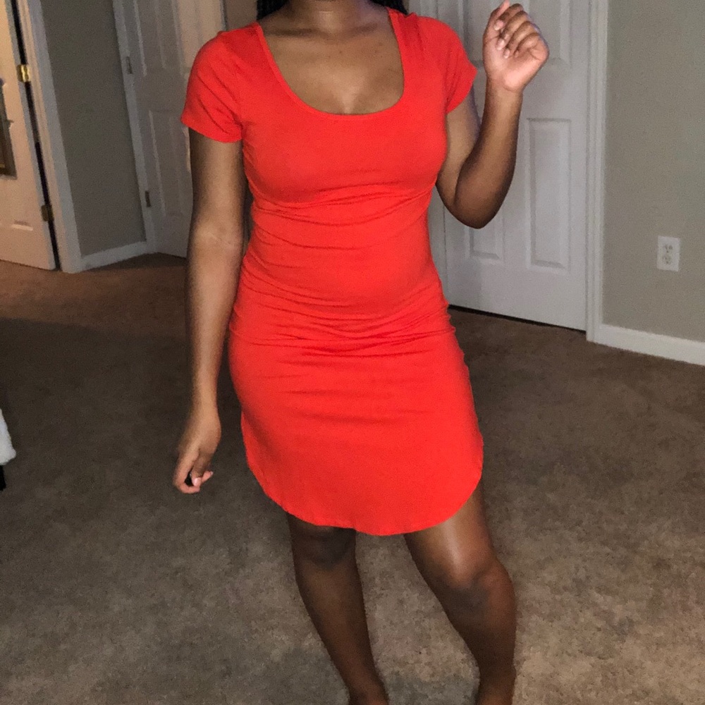 Red Varsity Cut Dress